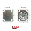 Service Caster 3.25 Inch Semi Steel Caster Set with Roller Bearings 2 Swivel 2 Rigid SCC SCC-30CS3420-SSR-2-R3420-2